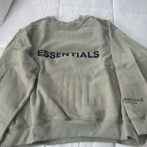 Fear of God Essentials Crew Neck Sweater in Sage